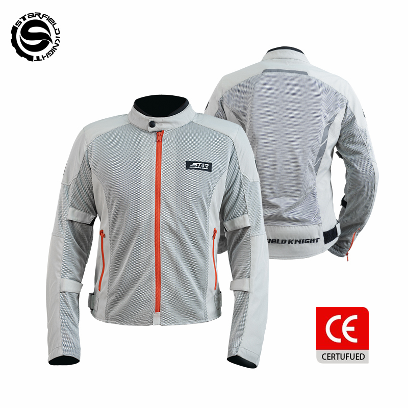 Motorcycle Gear White - Chaqueta de Motocicleta Gris-Blanca SFK, Ropa