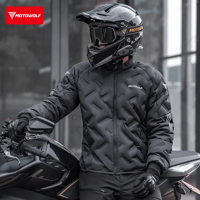 Motorcycle Gear White - Chaqueta de plumón para motocicleta, chaqueta
