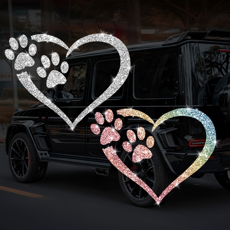 Motorcycle Gear For Dogs - Pegatina en forma de corazón con