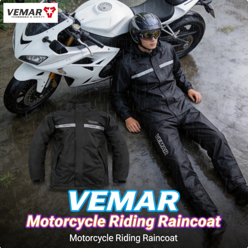 Motorcycle Gear Rain - Conjunto de Chaqueta y Pantalones Impermeables