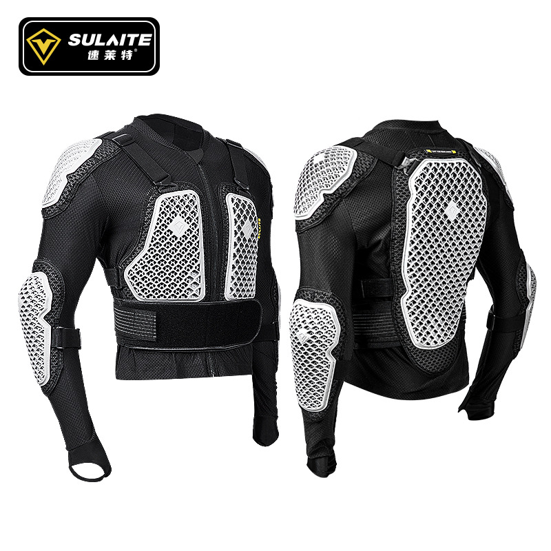 Motorcycle Gear White - SULAITE-Conjunto de chaqueta y pantalones para