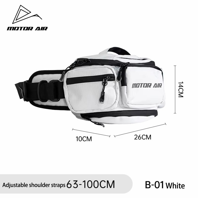 Motorcycle Gear White - Bolsa de Cintura para Motocicleta Motor-Air