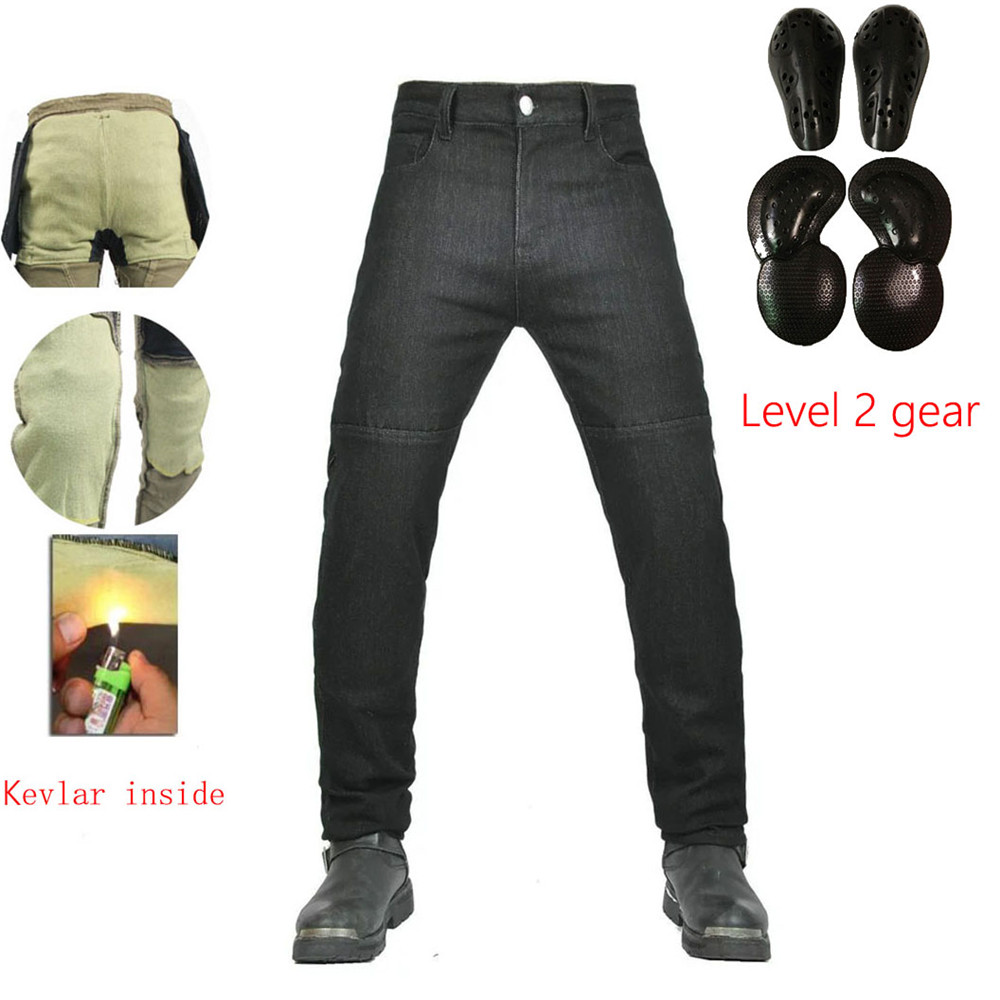 Pantalones de mezclilla para m - Motorcycle Gear Jeans reseña y precio