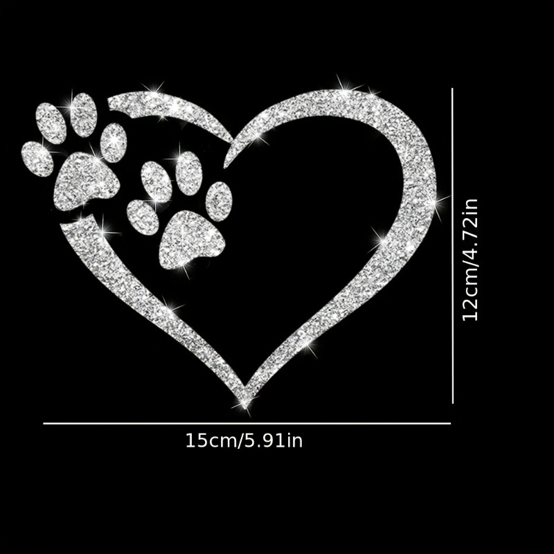 Pegatina en forma de corazón c - Motorcycle Gear For Dogs reseña y precio