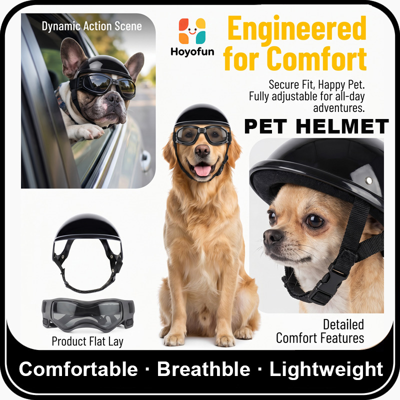 Conjunto de Casco y Gafas para - Motorcycle Gear For Dogs reseña y precio