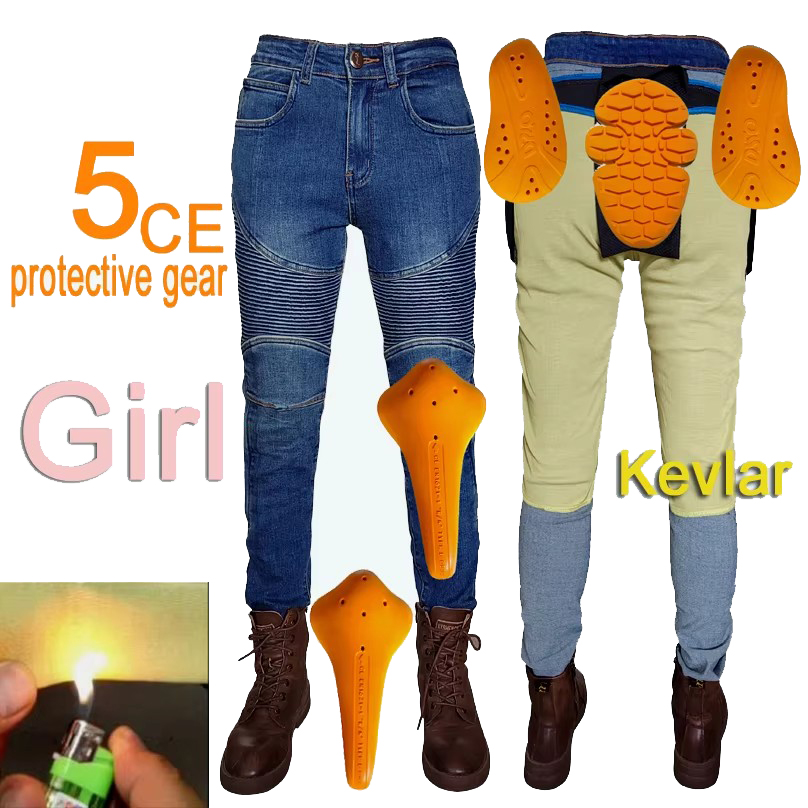 Pantalones de moto para mujer, - Motorcycle Gear Jeans reseña y precio